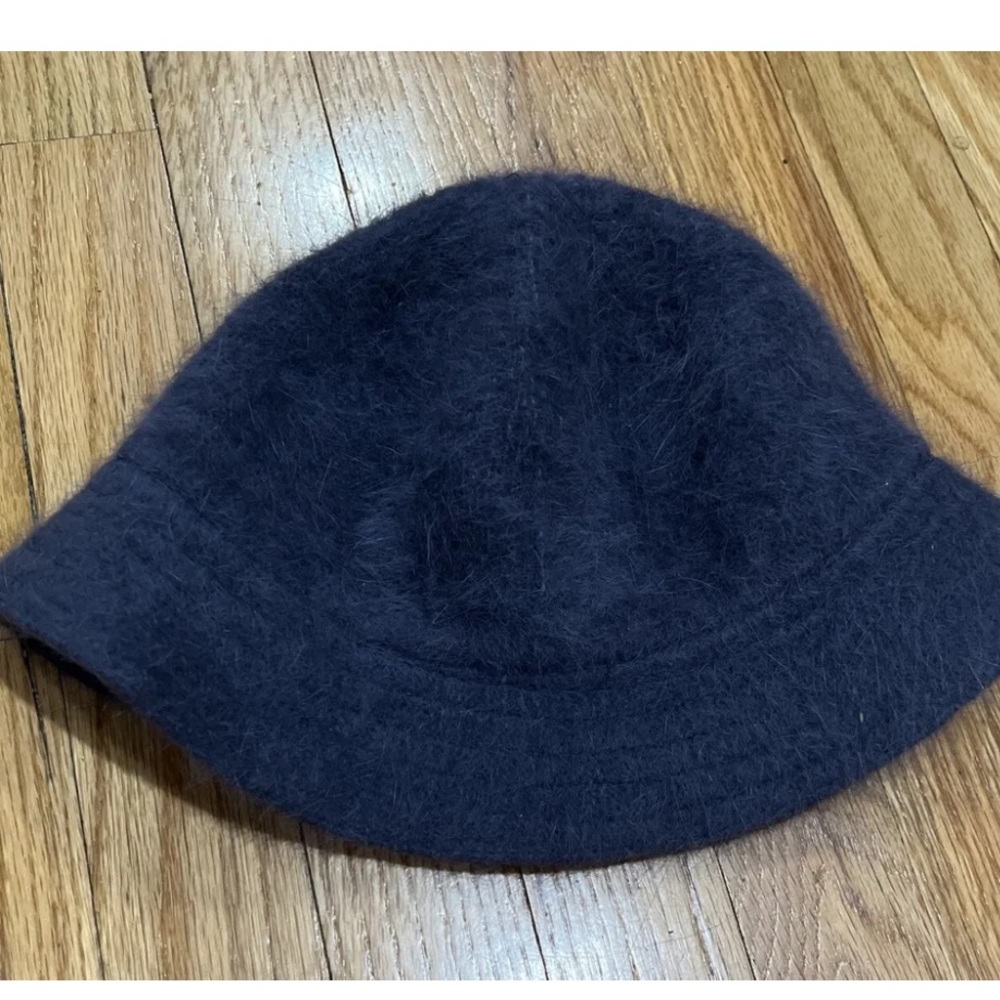 David and Young Angora Bucket Hat Dark Gray Solid one size